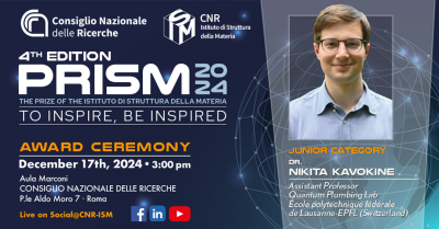 Premio PRISM 2024 - Vincitore Categoria PRISM Junior